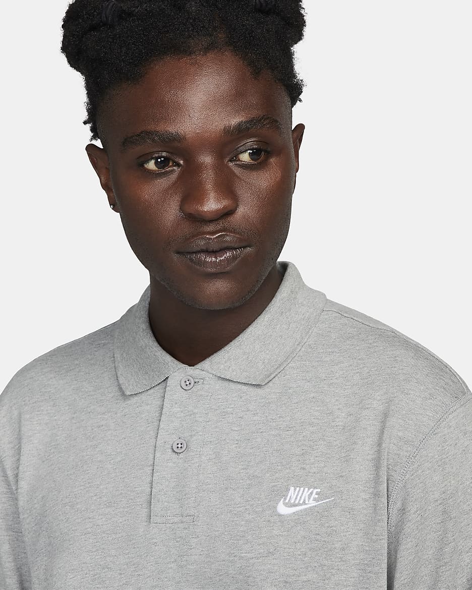 Polo en maille a manches longues Nike Club pour homme. Nike BE